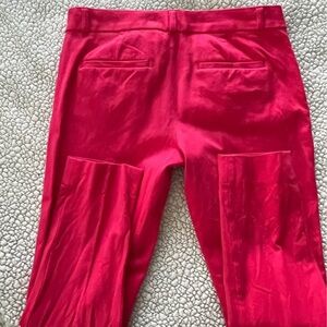Banana Republic Red Velvet Ankle Cropped Pants